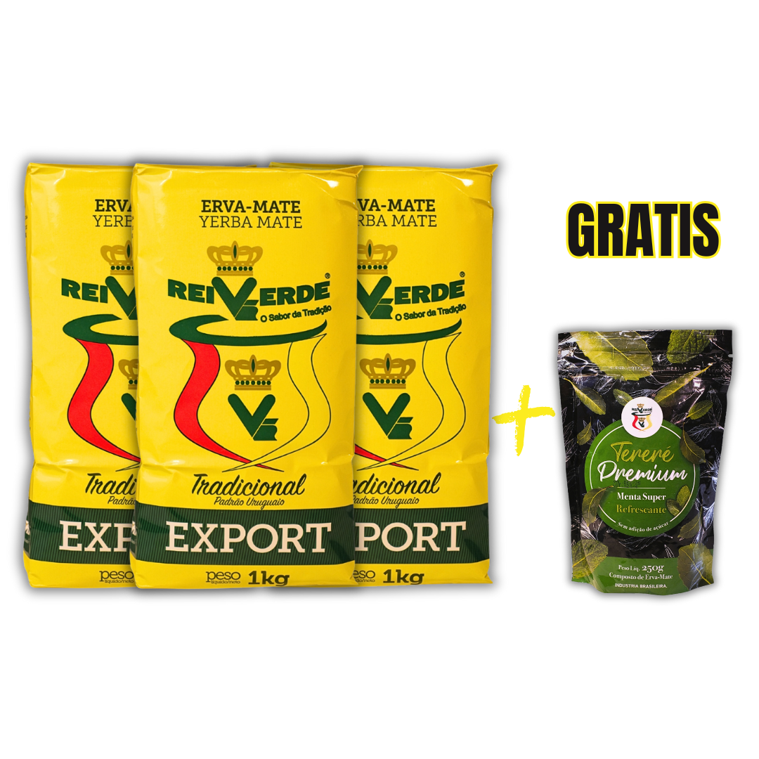 Promoción 3 kilos de Rei Verde Tradicional + Un paquete de Tereré Premium GRATIS