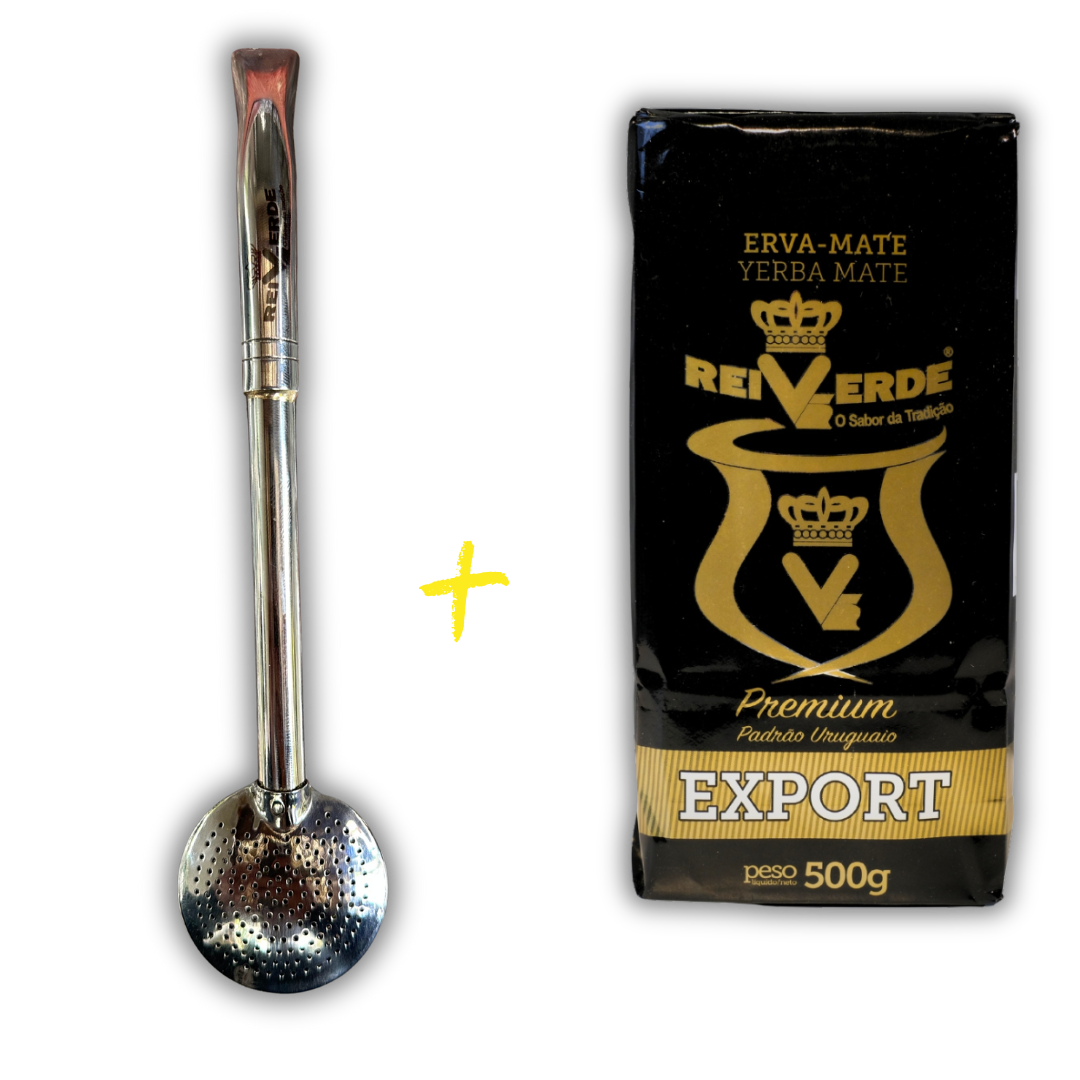 Combo Bombillon Premium + Yerba Rei Verde Premium 500 g gratis