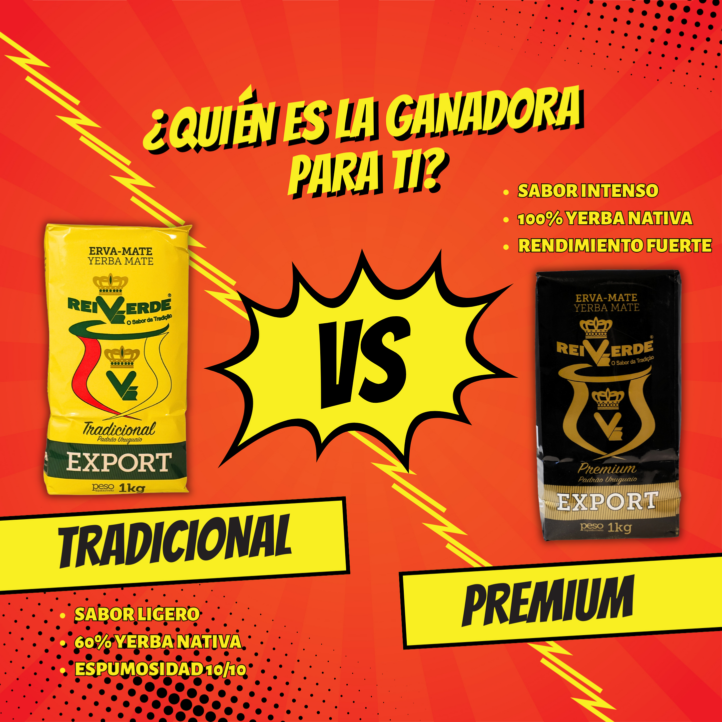 Promoción Rei Verde Premium vs Rei Verde Tradicional