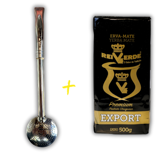 Combo Bombillon Premium + Yerba Rei Verde Premium 500 g gratis