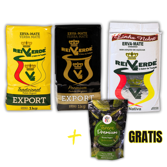 Pack Experto Rei Verde – 3 Yerbas + Tereré de Regalo
